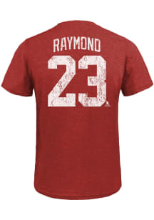 Lucas Raymond Detroit Red Wings Red Name And Number Short Sleeve Fashion Player T Shirt