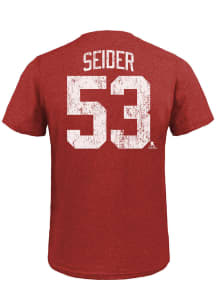 Moritz Seider Detroit Red Wings Red Name And Number Short Sleeve Fashion Player T Shirt