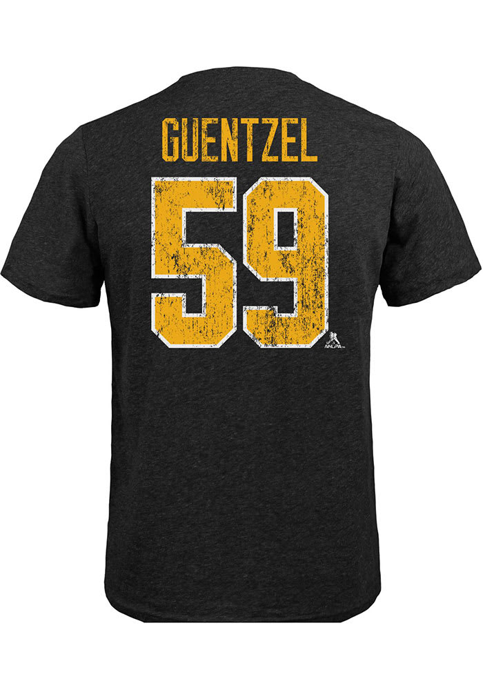 Jake Guentzel Pittsburgh Penguins Black Name And Number Short Sleeve Fashion Player T Shirt