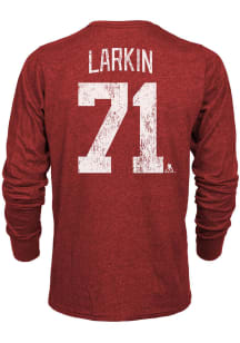 Dylan Larkin Detroit Red Wings Red Name And Number Long Sleeve Player T Shirt