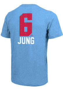 Josh Jung Texas Rangers Light Blue Alt Aldo Short Sleeve Fashion Player T Shirt