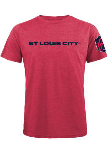 St Louis City SC Red Wordmark Sleeve Hit Short Sleeve Fashion T Shirt