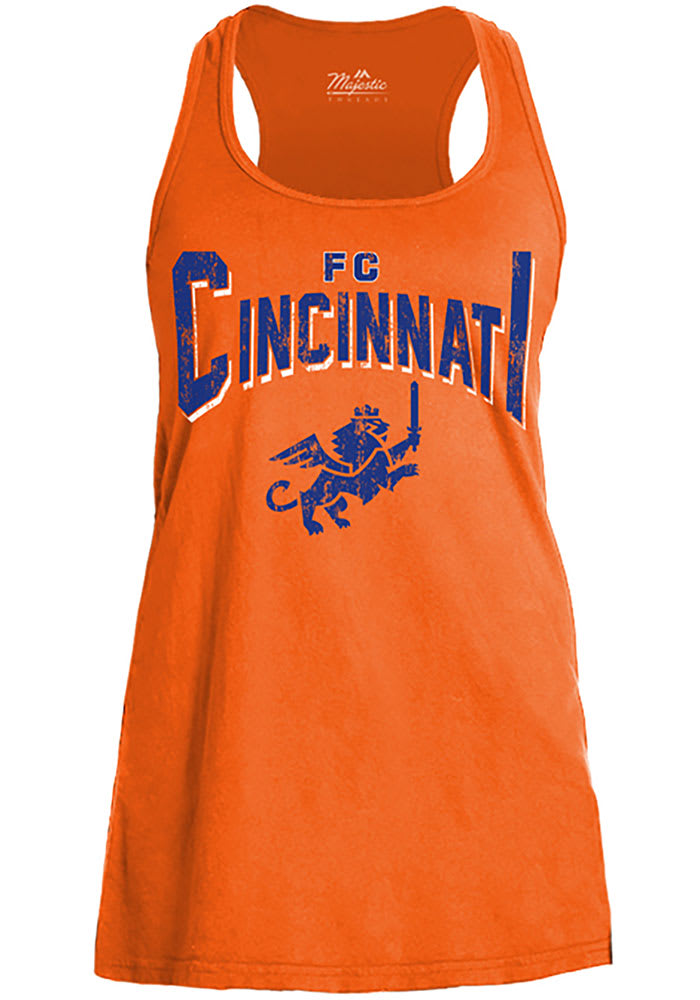 FC Cincinnati Womens Orange Raceback Tank Top