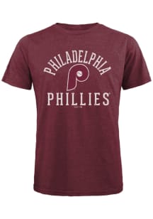 Philadelphia Phillies Maroon Coop Field Goal Sans Short Sleeve Fashion T Shirt