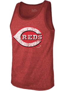 Cincinnati Reds Mens Red LOGO Short Sleeve Tank Top