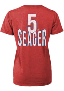 Corey Seager Texas Rangers Womens Red High Low Player T-Shirt