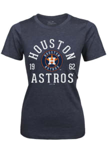 Houston Astros Womens Navy Blue Triblend Short Sleeve T-Shirt