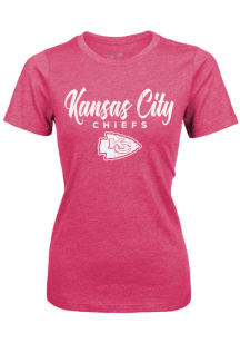 Kansas City Chiefs Womens Pink Triblend Short Sleeve T-Shirt