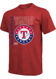 Texas Rangers Red 2023 World Series Champion Whooperup Short Sleeve Fashion T Shirt