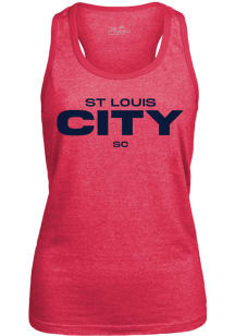 St Louis City SC Womens Red Triblend Tank Top