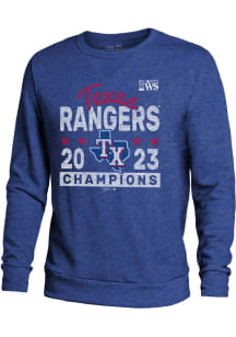 Texas Rangers Mens Blue 2023 World Series Champion Knuckle Ball Long Sleeve Fashion Sweatshirt