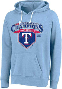 Texas Rangers Mens Light Blue 2023 World Series Champion Confetti Fashion Hood