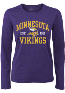 Minnesota Vikings Womens Purple Boyfriend LS Tee