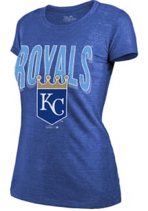 Bobby Witt Jr Kansas City Royals Womens Blue Triblend Player T-Shirt