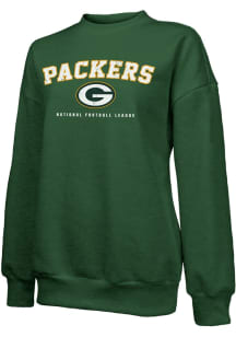 Green Bay Packers Womens Green Vintage Oversized Crew Sweatshirt