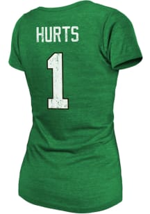 Jalen Hurts Philadelphia Eagles Womens Kelly Green Triblend Player T-Shirt