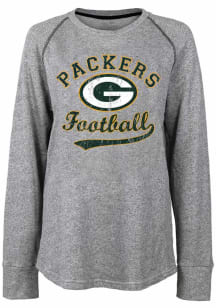 Green Bay Packers Womens Grey Pastime Crew Sweatshirt