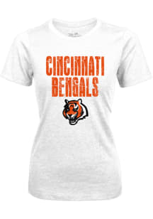 Cincinnati Bengals Womens White Triblend Short Sleeve T-Shirt
