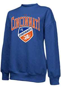 FC Cincinnati Womens Blue Oversized Crew Sweatshirt