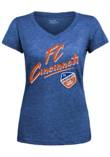 FC Cincinnati Womens Blue Modest Short Sleeve T-Shirt