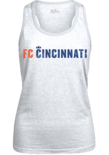FC Cincinnati Womens White Racerback Tank Top