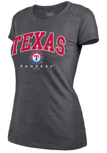Texas Rangers Womens Grey Triblend Short Sleeve T-Shirt