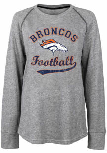 Denver Broncos Womens Grey Pastime Crew Sweatshirt