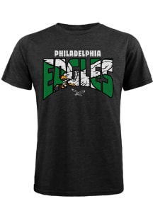 Philadelphia Eagles Black Logo Mask Short Sleeve Fashion T Shirt