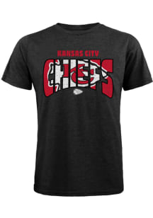 Kansas City Chiefs Black Logo Mask Short Sleeve Fashion T Shirt