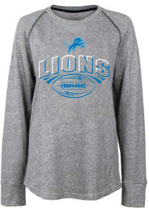 Detroit Lions Womens Grey Bonus Crew Sweatshirt