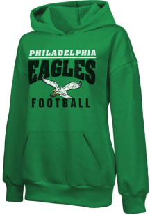 Philadelphia Eagles Womens Kelly Green Live Action Hooded Sweatshirt