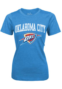 Oklahoma City Thunder Womens Blue Triblend Short Sleeve T-Shirt
