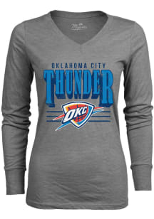 Oklahoma City Thunder Womens Grey Triblend LS Tee