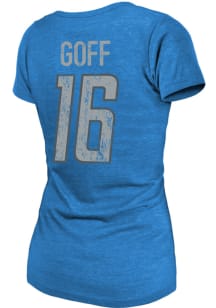 Jared Goff Detroit Lions Womens Blue Triblend Player T-Shirt