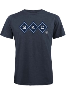 Sporting Kansas City Navy Blue Diamonds Short Sleeve Fashion T Shirt