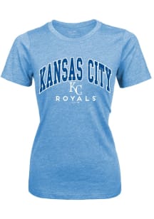 Kansas City Royals Womens Light Blue Triblend Short Sleeve T-Shirt