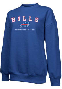 Buffalo Bills Womens Blue Oversized Crew Sweatshirt