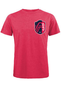St Louis City SC Red Left Chest Primary Short Sleeve Fashion T Shirt