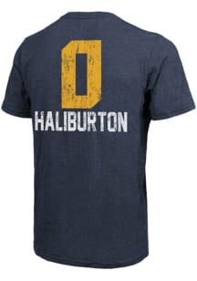 Tyrese Haliburton Indiana Pacers Navy Blue Name Number Short Sleeve Fashion Player T Shirt