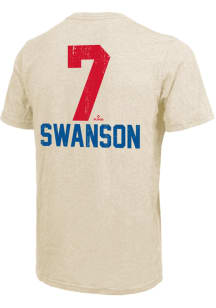 Dansby Swanson Chicago Cubs White Home Short Sleeve Fashion Player T Shirt