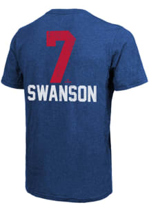 Dansby Swanson Chicago Cubs Blue Alt Short Sleeve Fashion Player T Shirt