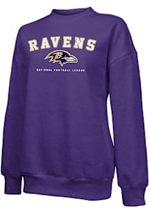 Baltimore Ravens Womens Purple Oversized Crew Sweatshirt