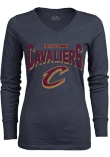 Cleveland Cavaliers Womens Navy Blue Triblend LS Tee
