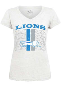 Detroit Lions Womens White Bamboo Short Sleeve T-Shirt