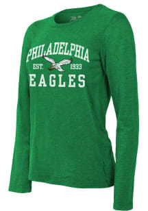 Philadelphia Eagles Womens Kelly Green Everlasting LS Tee