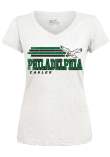 Philadelphia Eagles Womens White Play Action Short Sleeve T-Shirt