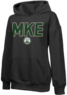 Milwaukee Bucks Womens Black Empire Hooded Sweatshirt