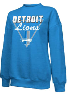 Detroit Lions Womens Blue Oversized Crew Sweatshirt