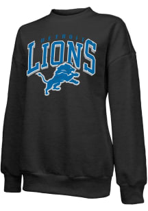 Detroit Lions Womens Black Oversized Crew Sweatshirt