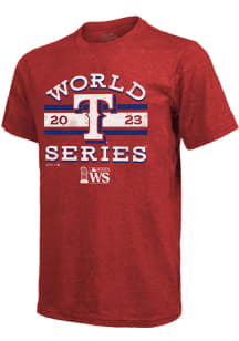Texas Rangers Red 2023 World Series Participant Contact Short Sleeve Fashion T Shirt